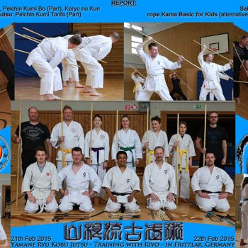 Fotocollage mit Bildern eines Kobudo Seminars in Fritzlar.