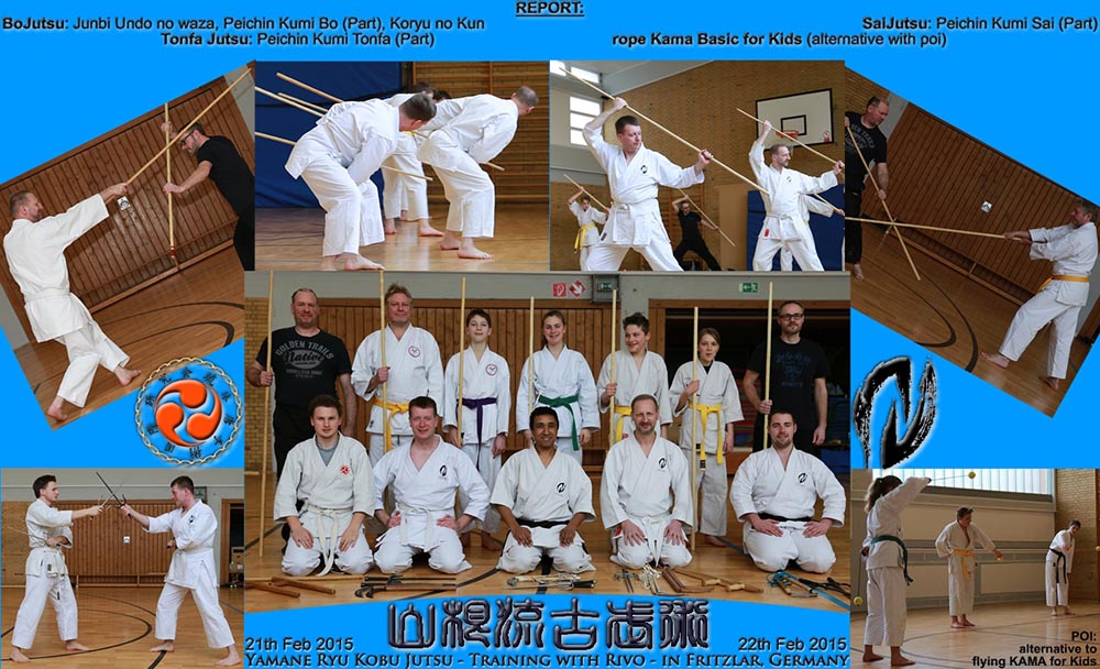 Fotocollage mit Bildern eines Kobudo Seminars in Fritzlar.