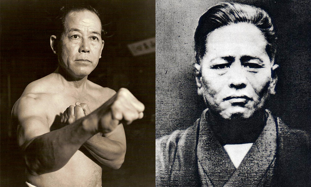 Shoshin Nagamine und Chojun Miyagi, die Begründer von Shorin und Goju Ryu Karate.