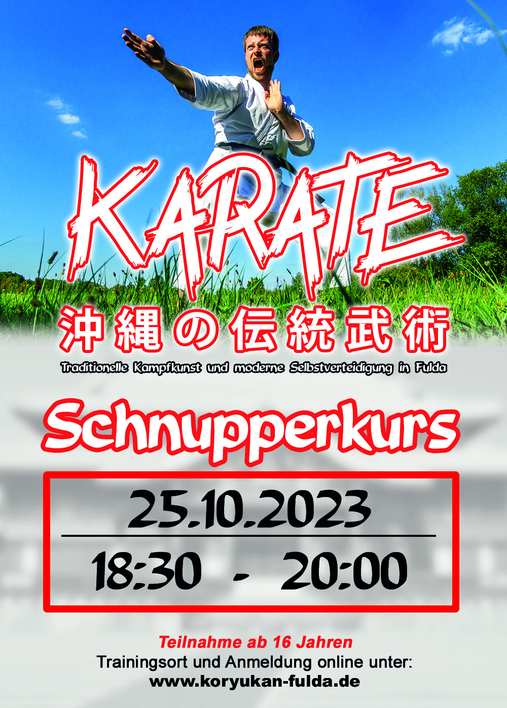 karate schnupperkurs sport training selbstverteidigung kampfsport kampfkunst fitness verein